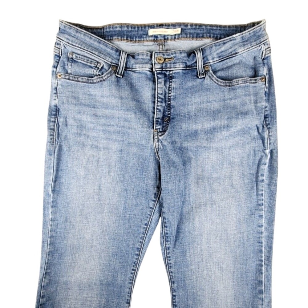 Levi's 415 Classic Boot Jeans Womens 16W Blue High Rise Bootcut Light Wash Denim